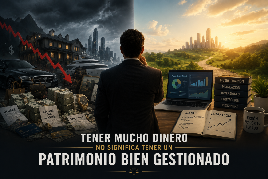 Por qué tener mucho dinero no significa tener un patrimonio